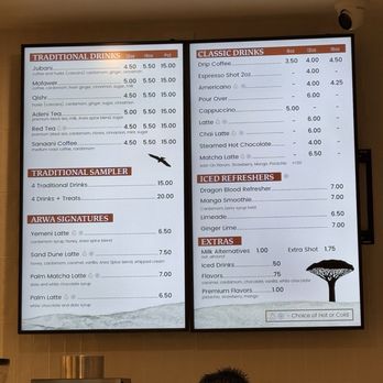Arwa Yemeni Coffee - Menu - Coffee & Tea Near Me - Bolingbrook, Illinois
