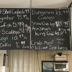 Hilltop Seafood & Produce - Seafood Menu
