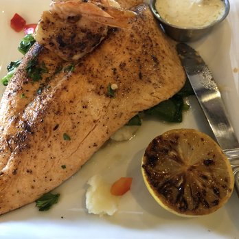 Anaya's Seafood Scratch Kitchen - Ruby Red Trout with mashed potato's instead of rice - Seafood Near Me - Richardson, Texas