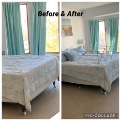 JC Carpet & Upholstery Cleaning - Before and after of the bedroom