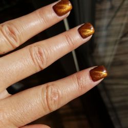 Rockstar Nails - Tigers eye effect
