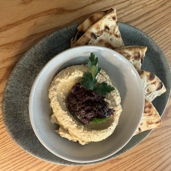 Boatman Spirits - Hummus & grilled pita bread - Mediterranean Near Me - Raleigh, North Carolina