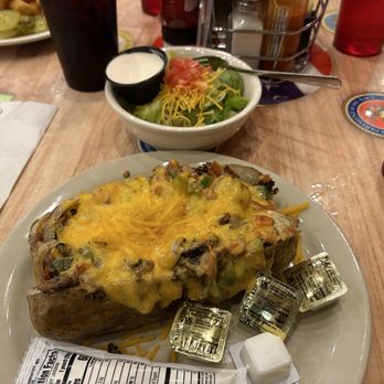 Gold Canyon Cafe - Loaded Veggie Baked Potato - filled the entire plate! - Breakfast & Brunch Near Me - Gold Canyon, Arizona Gold Canyon Cafe - Loaded Veggie Baked Potato - filled the entire plate! - Breakfast & Brunch Near Me - Gold Canyon, Arizona