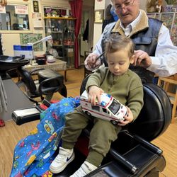 Alex Diamond cut Barbershop - 18 month old first hair cut