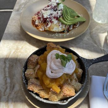 Malibu Farm - Huevos Rancheros and french toast, I think? - Breakfast & Brunch Near Me - San Diego, California