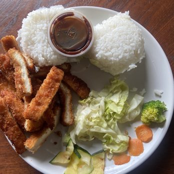 Joy Teriyaki - The Chicken Katsu.wow a few dried up pieces of vegetables this is HORRIBLE. - Japanese Near Me - University Place, Washington Joy Teriyaki - The Chicken Katsu.wow a few dried up pieces of vegetables this is HORRIBLE. - Japanese Near Me - University Place, Washington