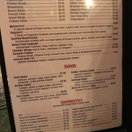Menu page 1