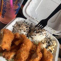 Katsu chicken( I added furikake at my house) Katsu chicken( I added furikake at my house)