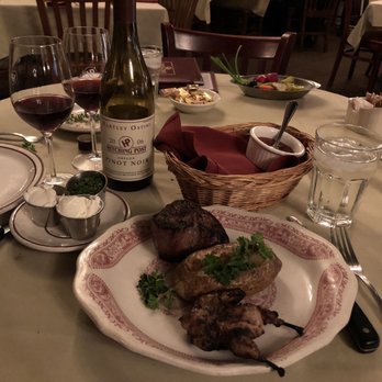 The Hitching Post 2 - Sirloin & quail combo, baked potato, sour cream - Steakhouses Near Me - Buellton, California