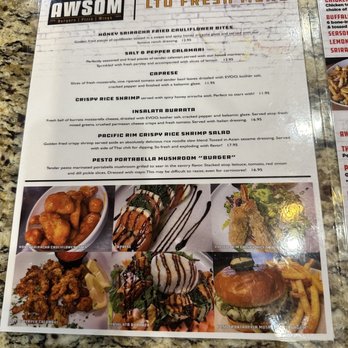 AWSOM Wings - Alhambra - AWSOM Menu side 1 - Chicken Wings Near Me - Alhambra, California