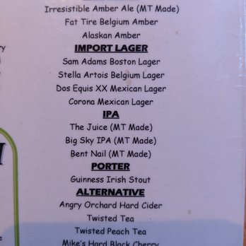 Thirsty Turtle Burgers & BBQ - Canned drink choices. - Barbeque Near Me - Big Timber, Montana