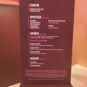 Benihana - Coral Gables - Menu - Sushi Bars Near Me - Coral Gables, Florida Benihana - Coral Gables - Menu - Sushi Bars Near Me - Coral Gables, Florida