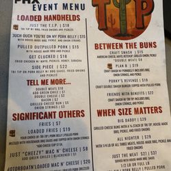 Just The Tip - Just the Tip- menu..