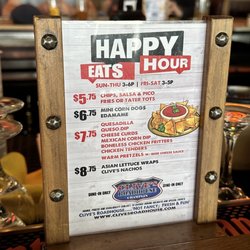Clive's Roadhouse - Happy Hour Menu (5/2023)