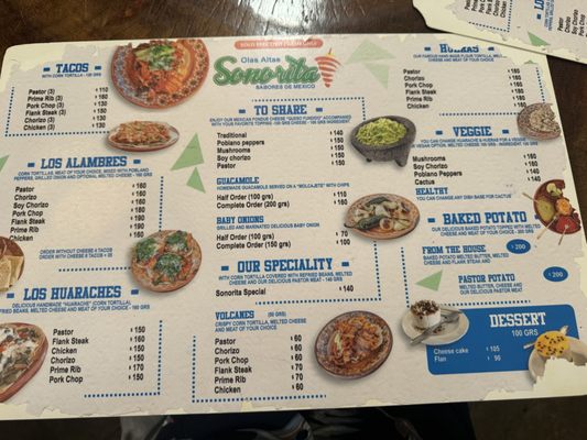 Menu photo 2 Sonorita Puerto Vallarta, JAL