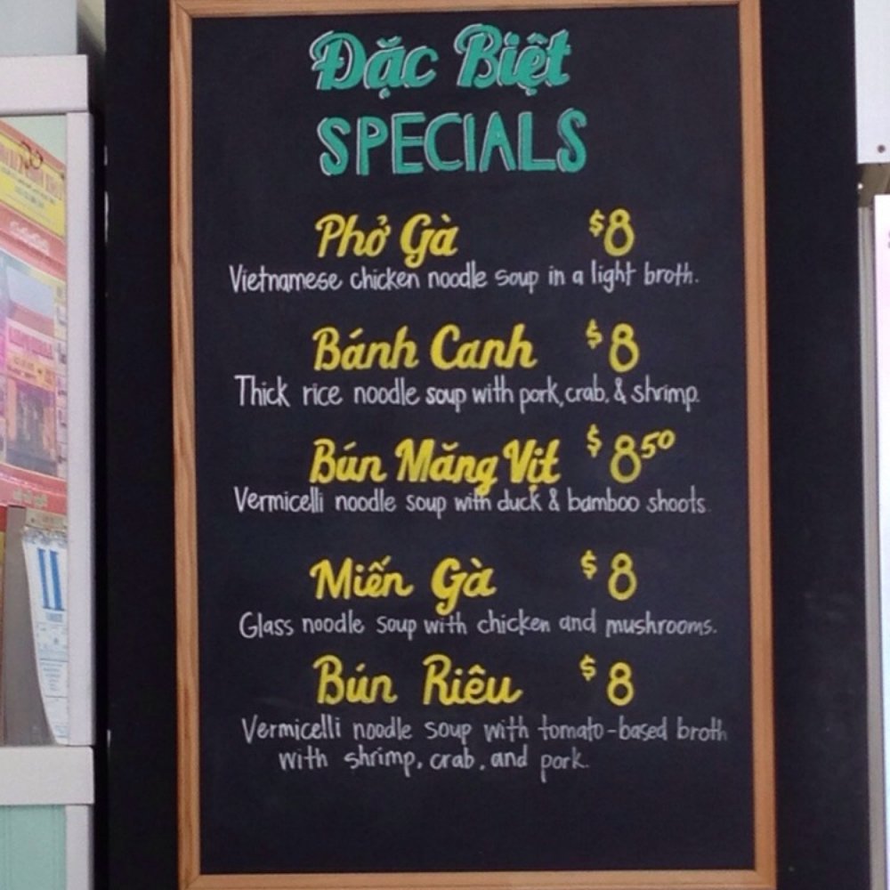 Mong Thu Cafe - Menu specials. - Vietnamese Near Me - San Francisco, California