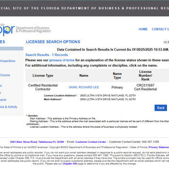 I Go Renovations - This is the actual crc11687 which belongs to an expired license back in 1998 - General Contractors Near Me - Tarpon Springs, Florida I Go Renovations - This is the actual crc11687 which belongs to an expired license back in 1998 - General Contractors Near Me - Tarpon Springs, Florida