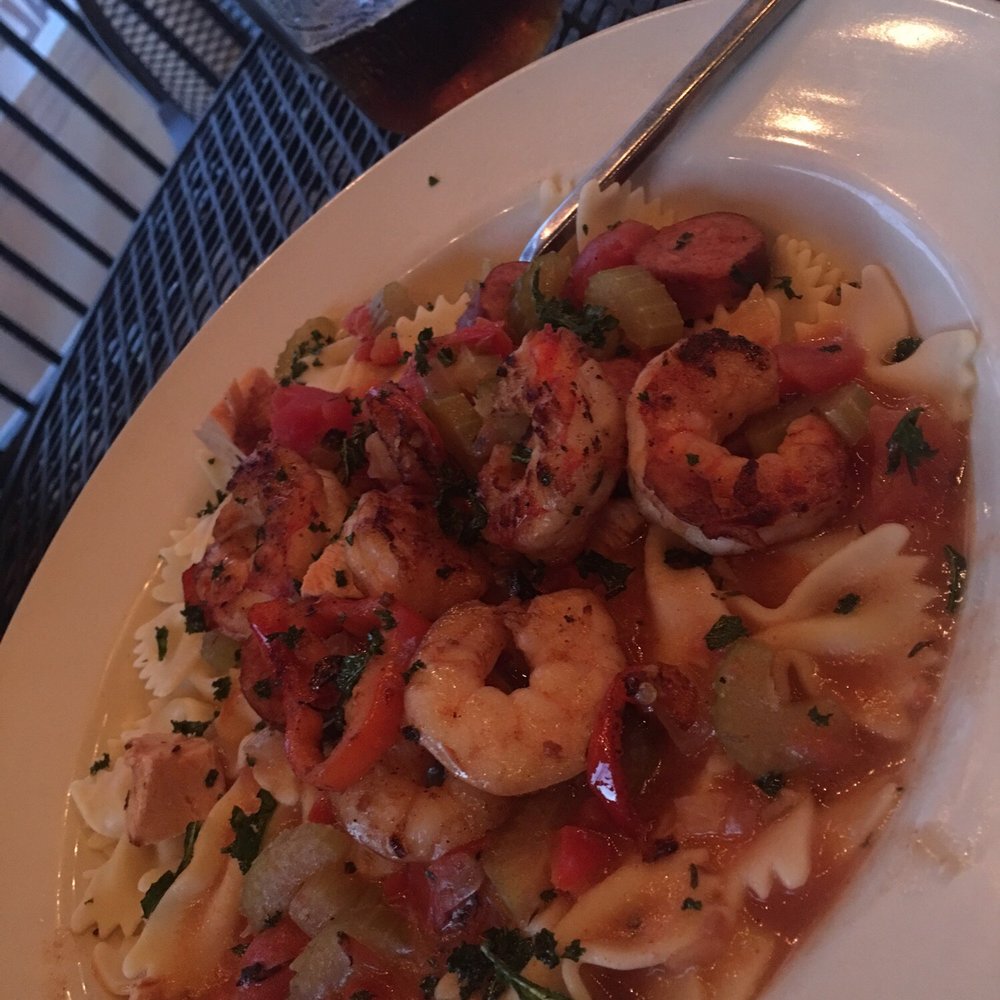 The Mason Jar Grill & Pub - Jumbalaya w noodles. Like the flavor and toppings-prefer the rice though! - Salad Near Me - Aurora, Ohio The Mason Jar Grill & Pub - Jumbalaya w noodles. Like the flavor and toppings-prefer the rice though! - Salad Near Me - Aurora, Ohio