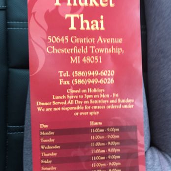 Phuket Thai - New Thai restaurant, in the same location as the previous Bangkok Cuisine. - Thai Near Me - Chesterfield, Michigan