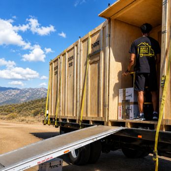 Ruff & Ready Moving - Ruff and Ready Moving storage vaults on a truck - Movers Near Me - Temecula, California Ruff & Ready Moving - Ruff and Ready Moving storage vaults on a truck - Movers Near Me - Temecula, California