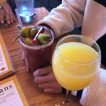 The New Mexicans - Awesome spicy Bloody Mary and a double Mimosa! - New Mexican Cuisine Near Me - Everett, Washington The New Mexicans - Awesome spicy Bloody Mary and a double Mimosa! - New Mexican Cuisine Near Me - Everett, Washington