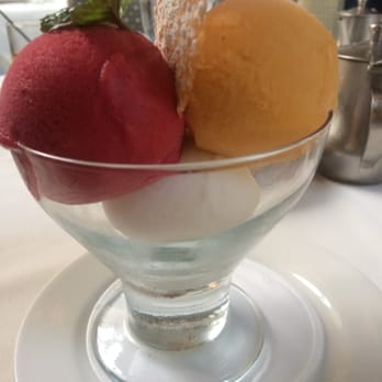 Mistral - 3 flavors of sorbet with a delicious cookie. So creamy and flavorful! - French Near Me - Boston, Massachusetts Mistral - 3 flavors of sorbet with a delicious cookie. So creamy and flavorful! - French Near Me - Boston, Massachusetts
