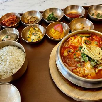 Kunjip Tofu - Mixed seafood tofu had very well prepared seafood. And those banchans yummm - Korean Near Me - Mountain View, California