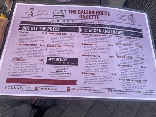 Menu photo 3 The Gallon House Silverton, OR