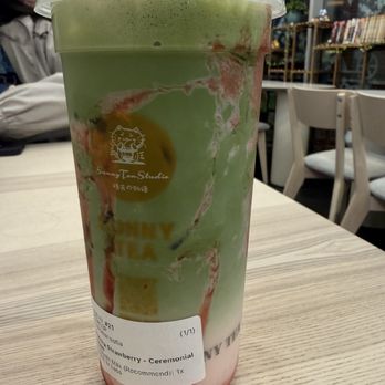 Sunny Tea Studio - Matcha Strawberry - Ceremonial Japan - Shaved Ice Near Me - Fullerton, California