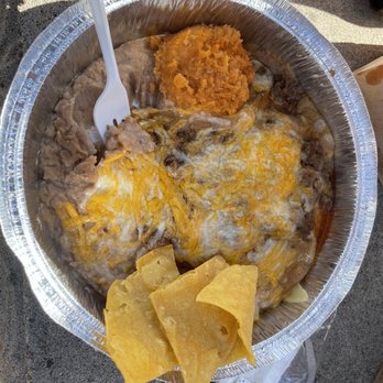 Gomez To Go - Cheese enchiladas with rice and beans! Just like i remembered at the restaurant. - Food Trucks Near Me - Brownwood, Texas Gomez To Go - Cheese enchiladas with rice and beans! Just like i remembered at the restaurant. - Food Trucks Near Me - Brownwood, Texas