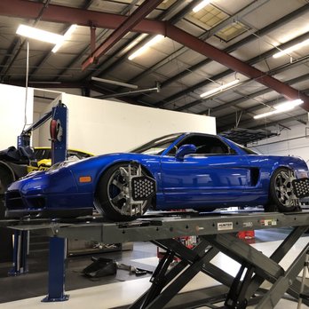 Cantrell Motorsports - 2004 NSX on the alignment rack - Auto Parts & Supplies Near Me - Bellevue, Washington