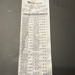 Burlington - Receipt