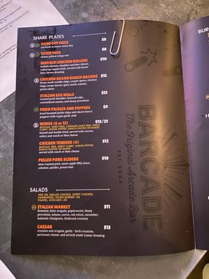 Menu photo 3 Barcade Philadelphia, PA
