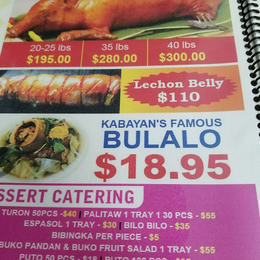 Kabayan Grill - Memu - Filipino Near Me - East Meadow, New York