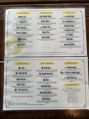 Menu photo 1 Sunnyside  Bandon, OR