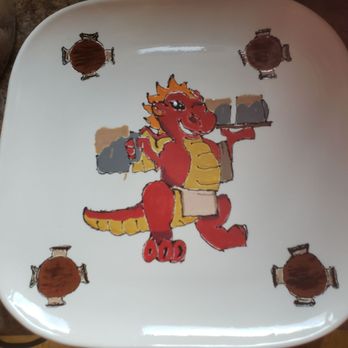 You're Fired - Standard square plate - Paint-Your-Own Pottery Near Me - Bedford, New Hampshire