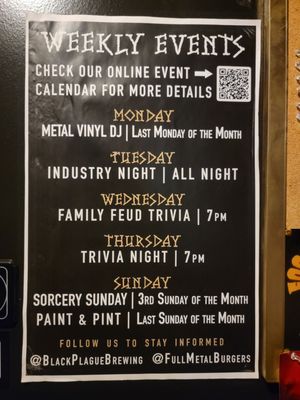 Menu photo 7 Black Plague Brewing Escondido, CA