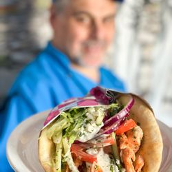 King Gyros Greek Restaurant - Salmon & feta Gyro