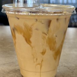 Sea salted caramel light iced latte w/almond milk(tasty) Sea salted caramel light iced latte w/almond milk(tasty)