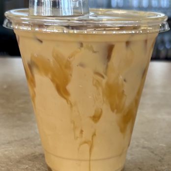 Sips Coffee Wine Beer - Sea salted caramel light iced latte w/almond milk(tasty) - Coffee & Tea Near Me - Ventura, California Sips Coffee Wine Beer - Sea salted caramel light iced latte w/almond milk(tasty) - Coffee & Tea Near Me - Ventura, California