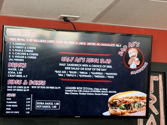 Menu photo 1 Bad As's Sandwich Orlando, FL Menu photo 1 Bad As's Sandwich Orlando, FL