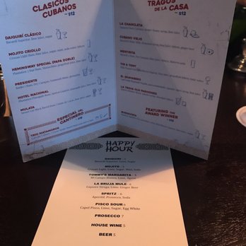 Cafe La Trova - Menu - Cocktail Bars Near Me - Miami, Florida