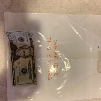 Tide Cleaners - A $20 bill I got back with my dry cleaning order - Dry Cleaning Near Me - Buffalo Grove, Illinois
