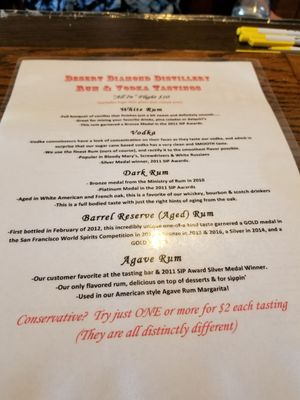 Menu photo 7 Desert Diamond Distillery Kingman, AZ