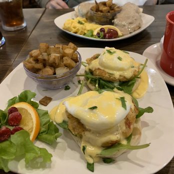 Bristol Cafe and Catering - Crab Cake Benedict & Peppered Sausage & Gravy. - New American Near Me - Statesville, North Carolina Bristol Cafe and Catering - Crab Cake Benedict & Peppered Sausage & Gravy. - New American Near Me - Statesville, North Carolina