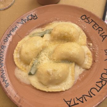 Osteria Da Fortunata - butter and sage ravioli - Roman Near Me - Rome, RM Osteria Da Fortunata - butter and sage ravioli - Roman Near Me - Rome, RM