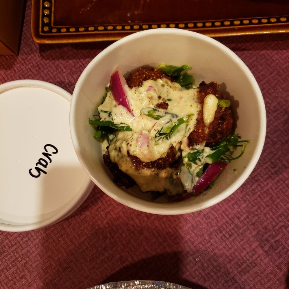 The Kitchen - Crab "ball" taco filling homemade tarter sauce and broccolini slaw - Venues & Event Spaces Near Me - Columbus, Ohio The Kitchen - Crab "ball" taco filling homemade tarter sauce and broccolini slaw - Venues & Event Spaces Near Me - Columbus, Ohio