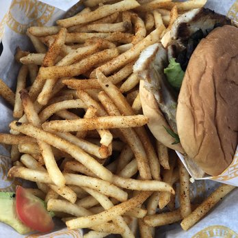 Off The Hook Fish Grill - Grilled Mahi Sandwich with Cajun fries - Seafood Near Me - Whittier, California Off The Hook Fish Grill - Grilled Mahi Sandwich with Cajun fries - Seafood Near Me - Whittier, California