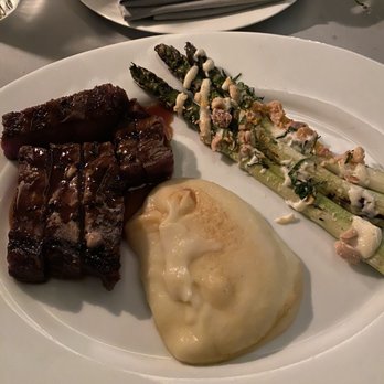 Maple & Ash - T-bone steak, potatoes and asparagus - Steakhouses Near Me - Scottsdale, Arizona Maple & Ash - T-bone steak, potatoes and asparagus - Steakhouses Near Me - Scottsdale, Arizona