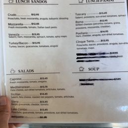 Food menu